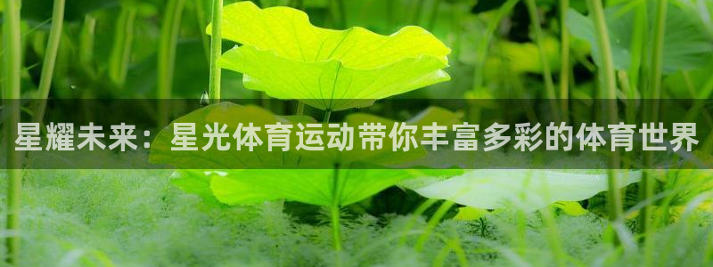 速球体育app最新版：星耀未来：星光体育运动带你丰富多彩的体育世界